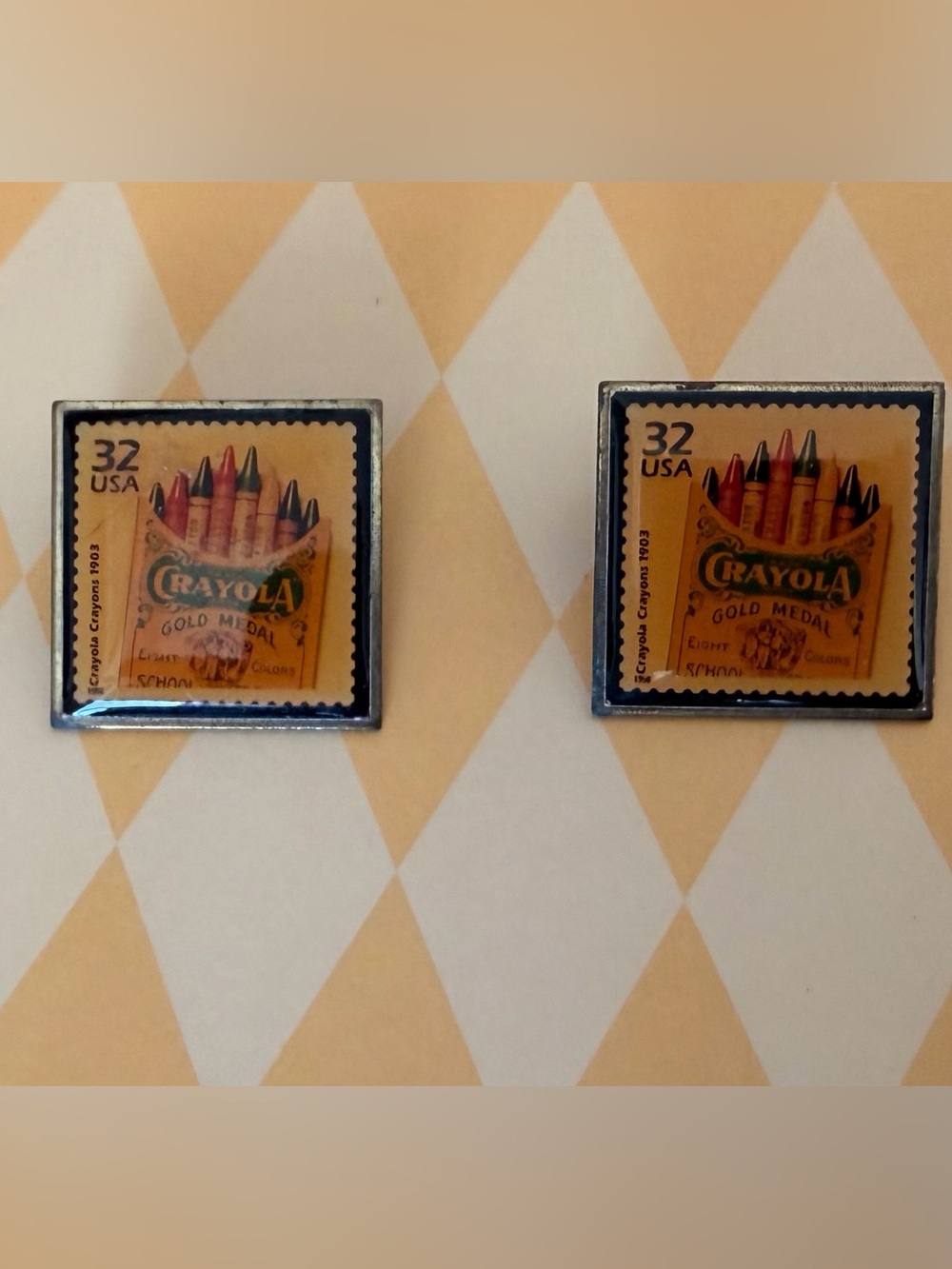 Vintage USPS Collectible Crayola Stamp Pins